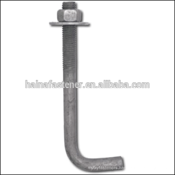 carbon steel L anchor bolts concrete pole